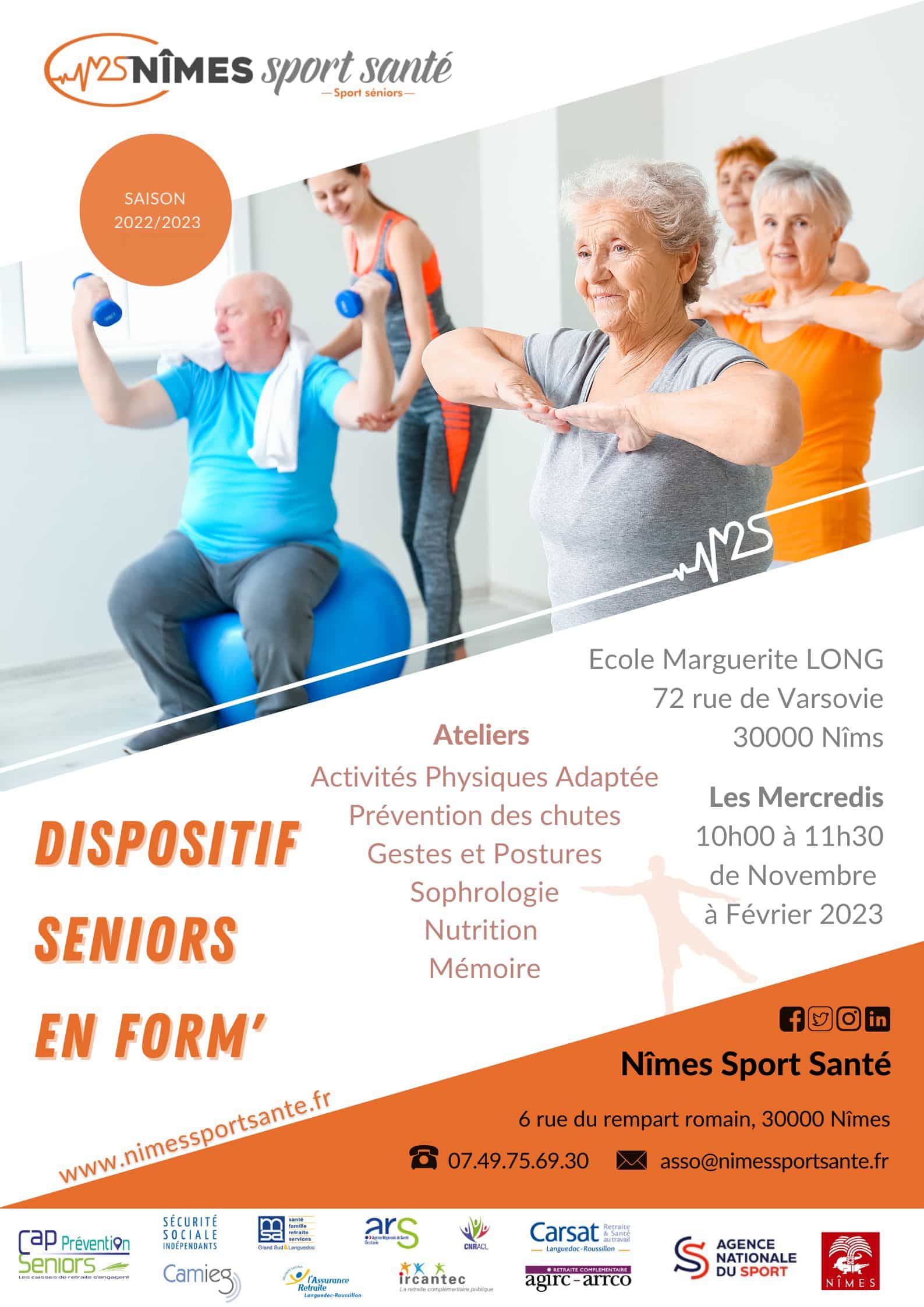 Affiche Dispositif Seniors en Form' - Route d'Arles Affiche DSEF Rte d'Arles