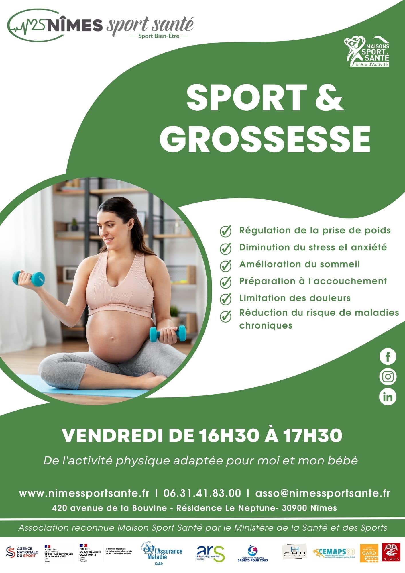 AFFICHE SPORT ET GROSSESSE
